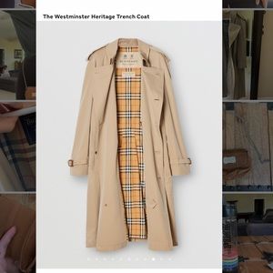 Burberry double breasted trench coat